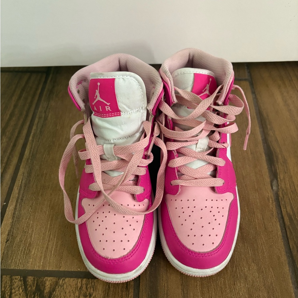 Jordan Kids Pink High-Top Sneakers - Picture 1 of 6